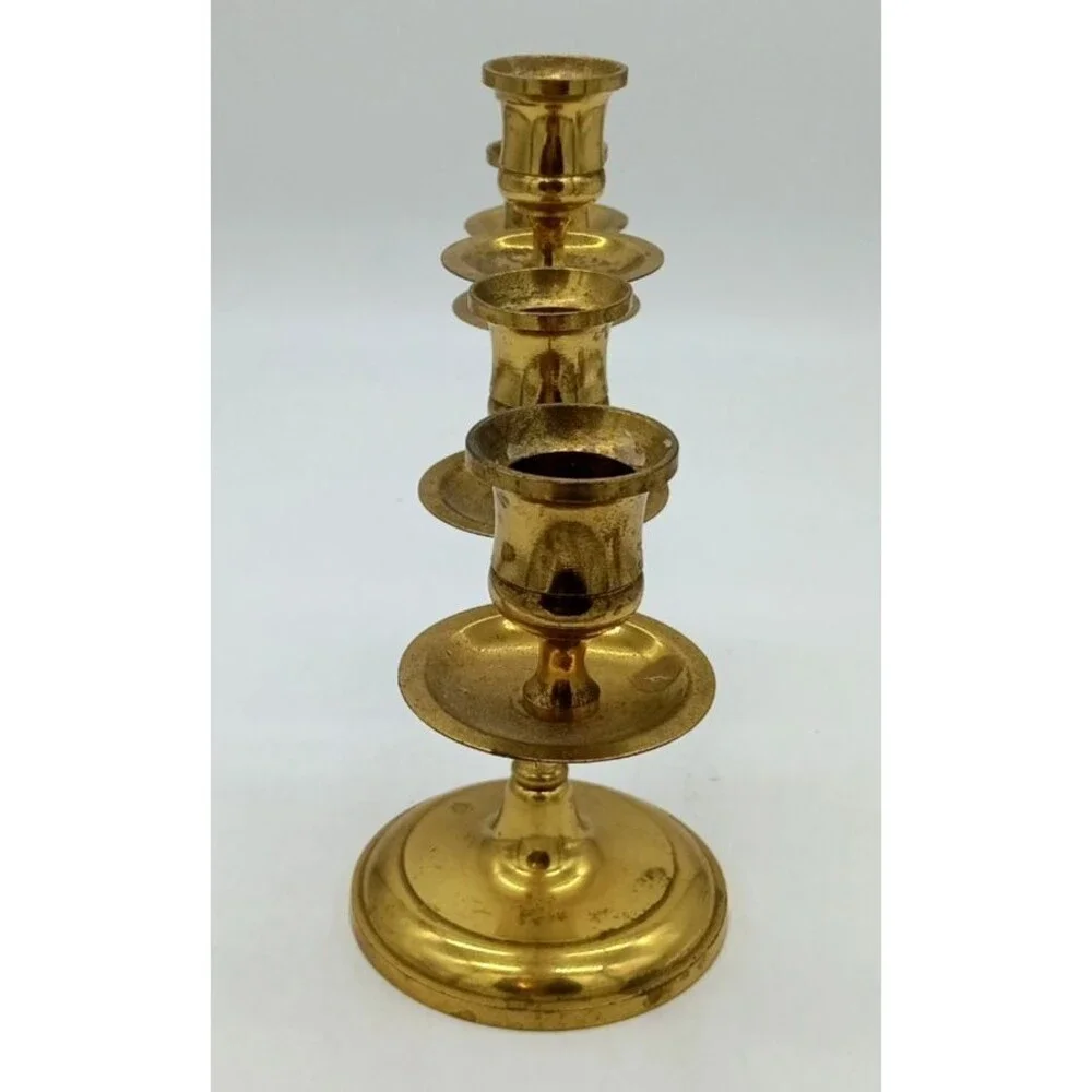 Vintage Brass 5 Arm Ornate Victorian Candelabra Japan 9X12.5